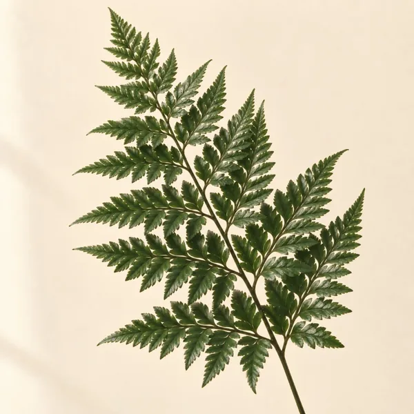 Fronde de fougère cuir vert foncé (illustration)